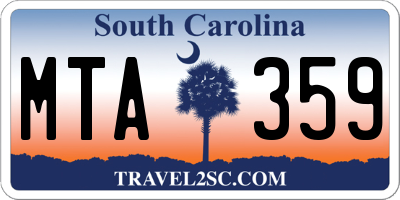 SC license plate MTA359