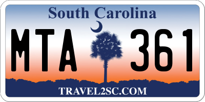 SC license plate MTA361