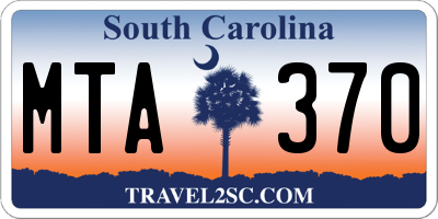 SC license plate MTA370
