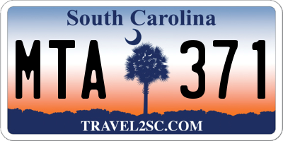 SC license plate MTA371