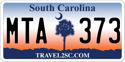 SC license plate MTA373