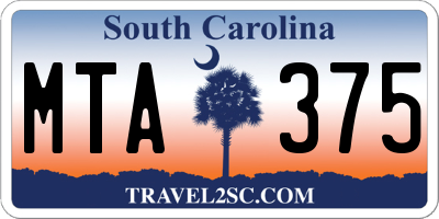 SC license plate MTA375