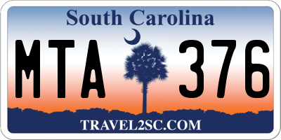 SC license plate MTA376