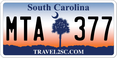 SC license plate MTA377