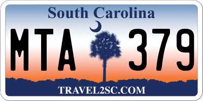 SC license plate MTA379