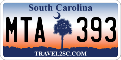 SC license plate MTA393