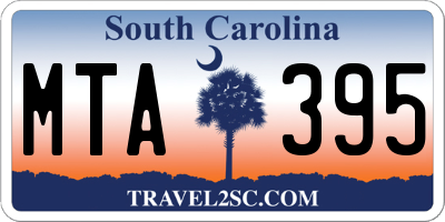 SC license plate MTA395