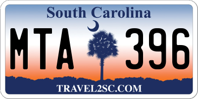 SC license plate MTA396