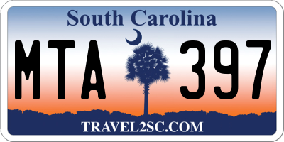 SC license plate MTA397