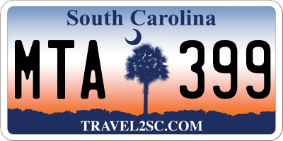 SC license plate MTA399