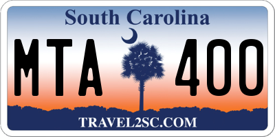 SC license plate MTA400