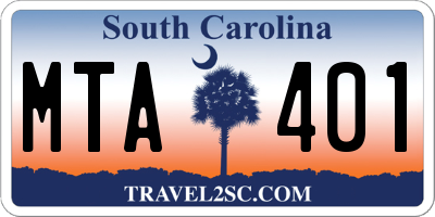 SC license plate MTA401