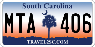 SC license plate MTA406