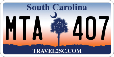 SC license plate MTA407