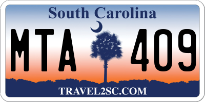 SC license plate MTA409