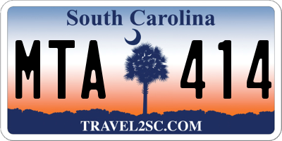 SC license plate MTA414