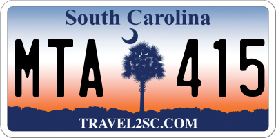 SC license plate MTA415