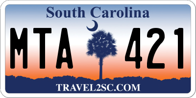 SC license plate MTA421