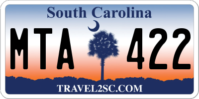 SC license plate MTA422