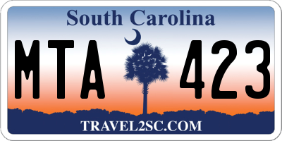 SC license plate MTA423