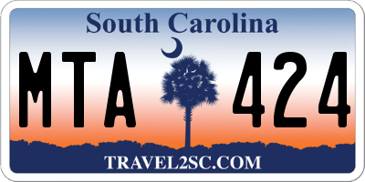 SC license plate MTA424