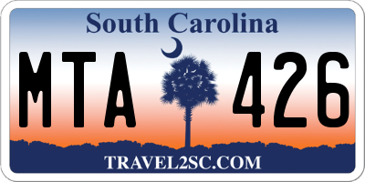 SC license plate MTA426