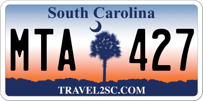 SC license plate MTA427