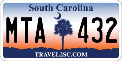 SC license plate MTA432
