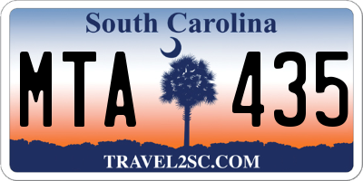 SC license plate MTA435
