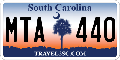 SC license plate MTA440