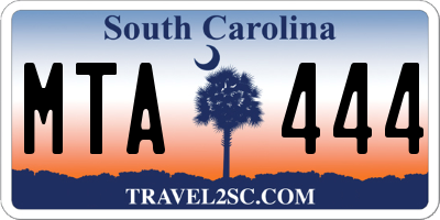 SC license plate MTA444