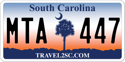 SC license plate MTA447