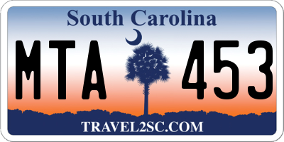 SC license plate MTA453