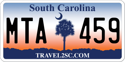 SC license plate MTA459