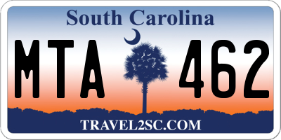 SC license plate MTA462