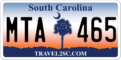 SC license plate MTA465