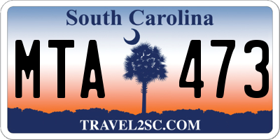 SC license plate MTA473