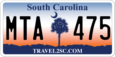 SC license plate MTA475