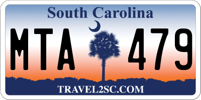SC license plate MTA479