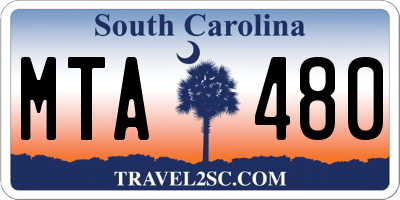 SC license plate MTA480