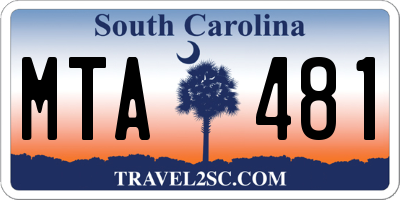 SC license plate MTA481