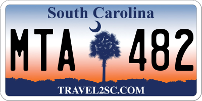 SC license plate MTA482