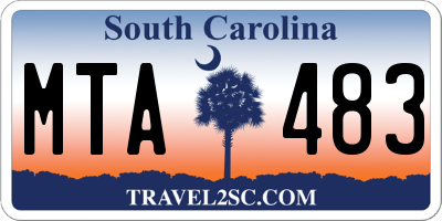 SC license plate MTA483