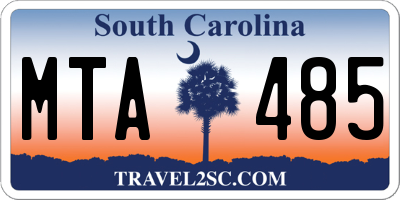 SC license plate MTA485