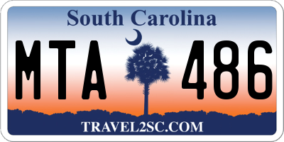 SC license plate MTA486