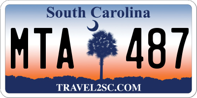 SC license plate MTA487