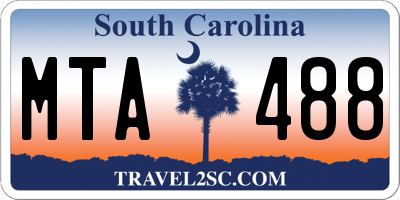 SC license plate MTA488
