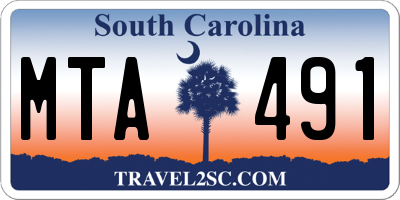SC license plate MTA491
