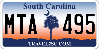 SC license plate MTA495