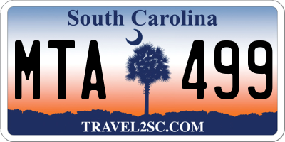 SC license plate MTA499